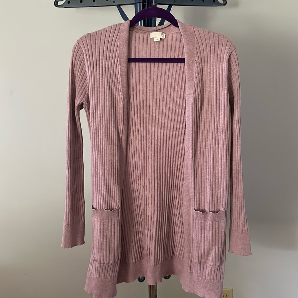 Lilac open front cardigan